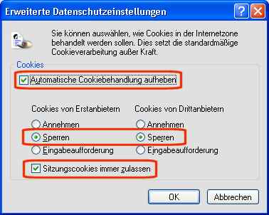 Cookieeinstellungen