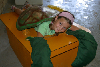 Tabea als Schildkr�te im Aquarium Pula