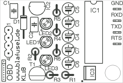 Bestckungsdruck serielles OBD KL Interface