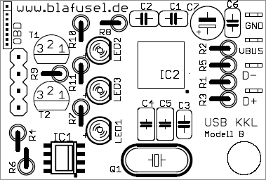 Bestckungsdruck USB OBD Interface