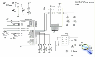 Schaltplan Circuit WBH-Diag Pro Bluetooth with BTM-222